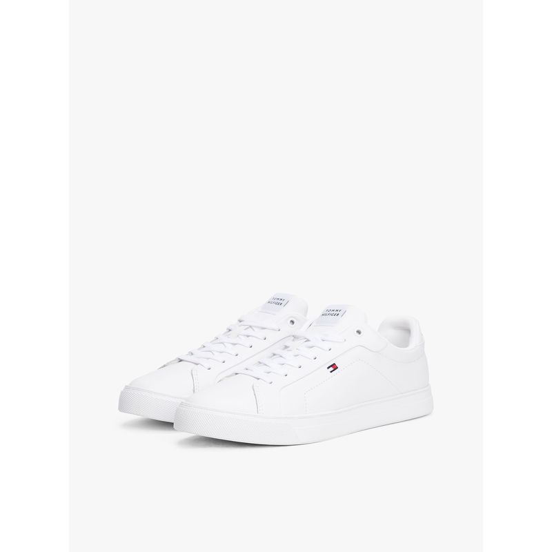 TOMMY HILFIGER - Zapatillas Essential De Cuero Blanco Tommy Hilfiger