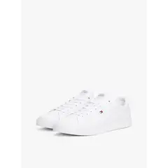 TOMMY HILFIGER - Zapatillas Essential De Cuero Blanco