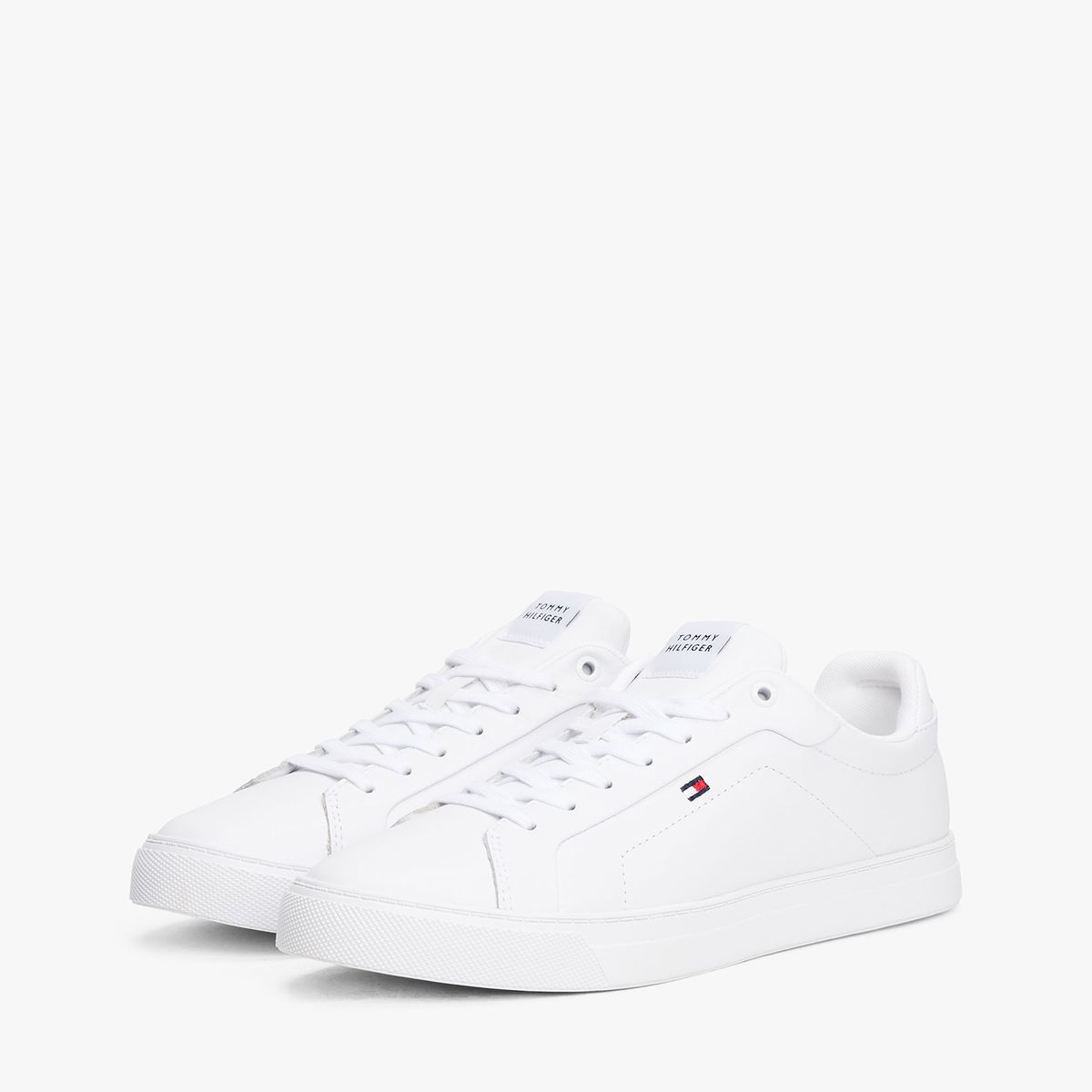 TOMMY HILFIGER - Zapatillas Essential De Cuero Blanco Tommy Hilfiger