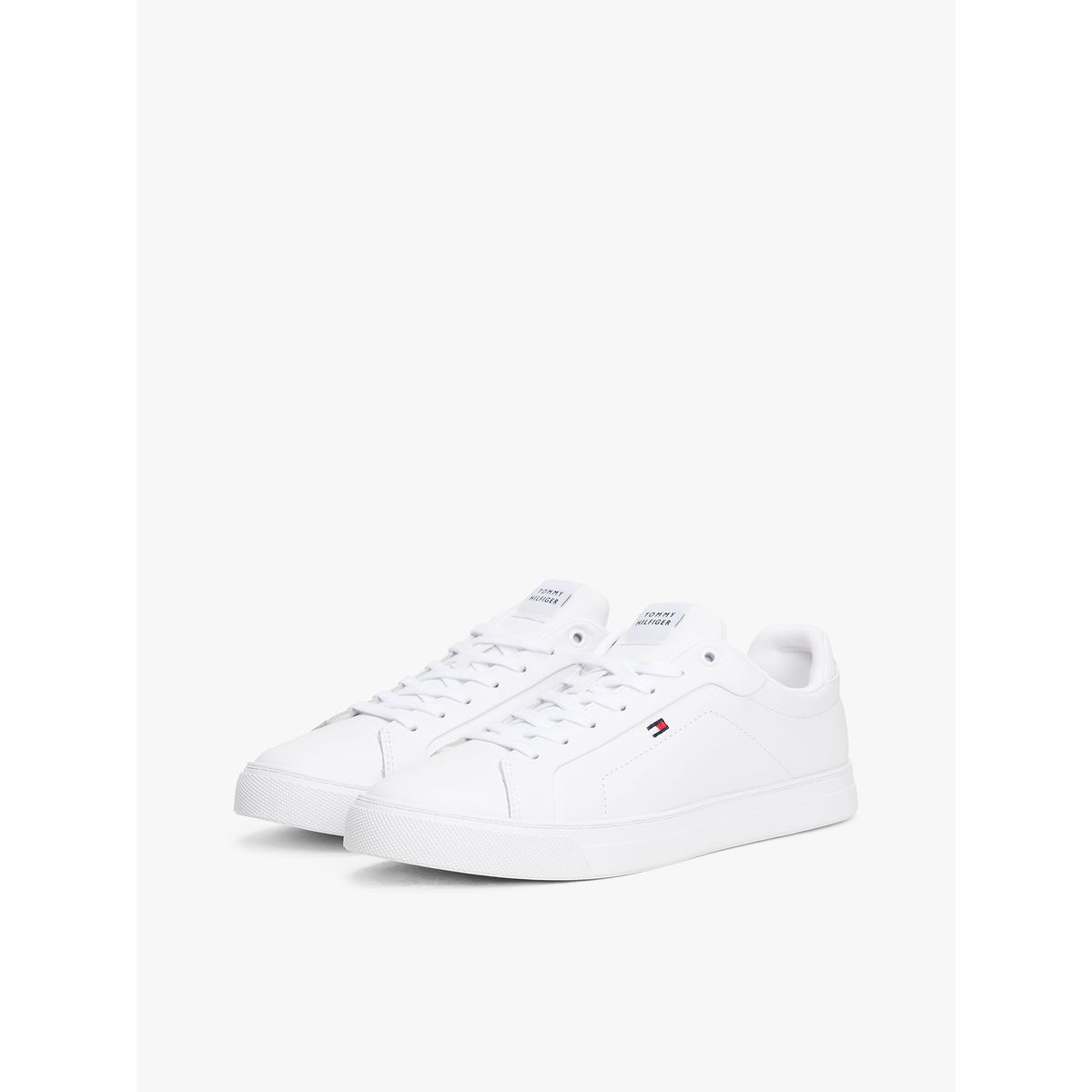 TOMMY HILFIGER - Zapatillas Essential De Cuero Blanco Tommy Hilfiger