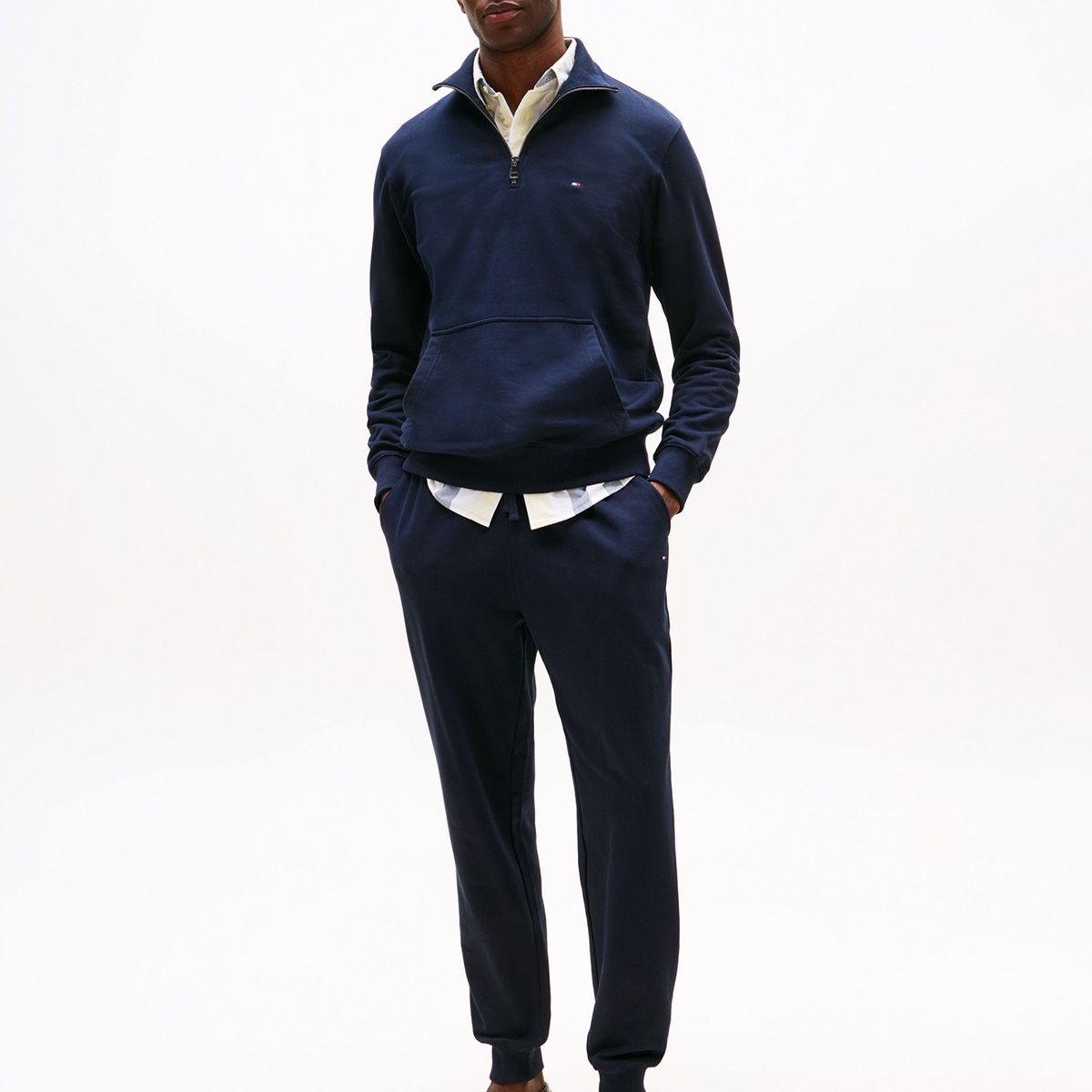 TOMMY HILFIGER - Joggers Essential Terry Con Logo Azul Tommy Hilfiger