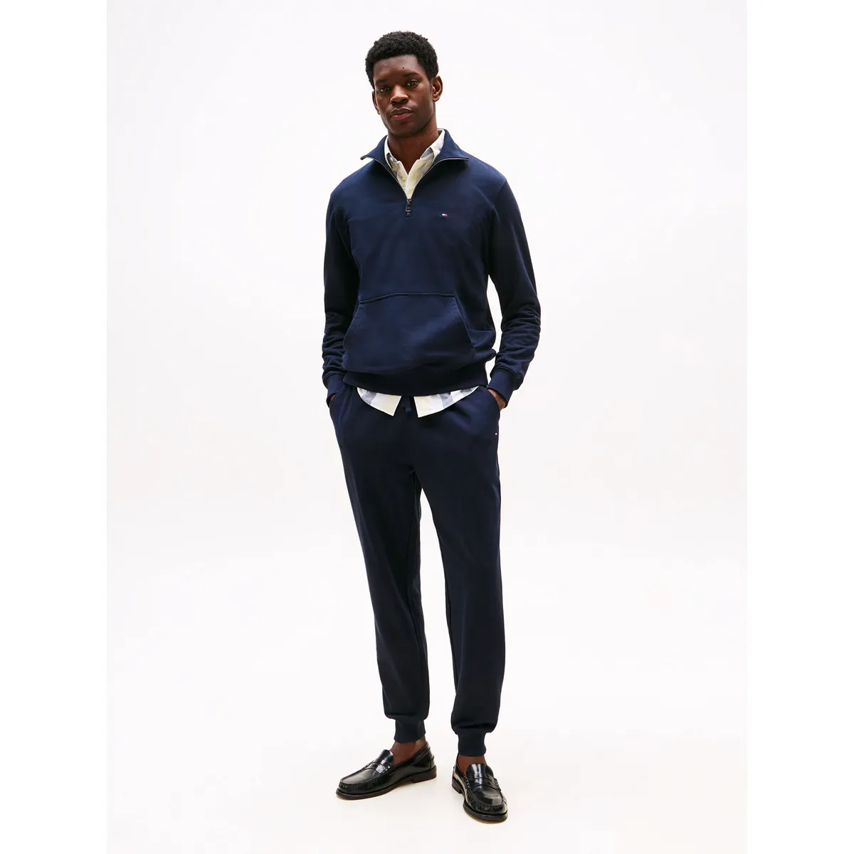 TOMMY HILFIGER - Joggers Essential Terry Con Logo Azul Tommy Hilfiger