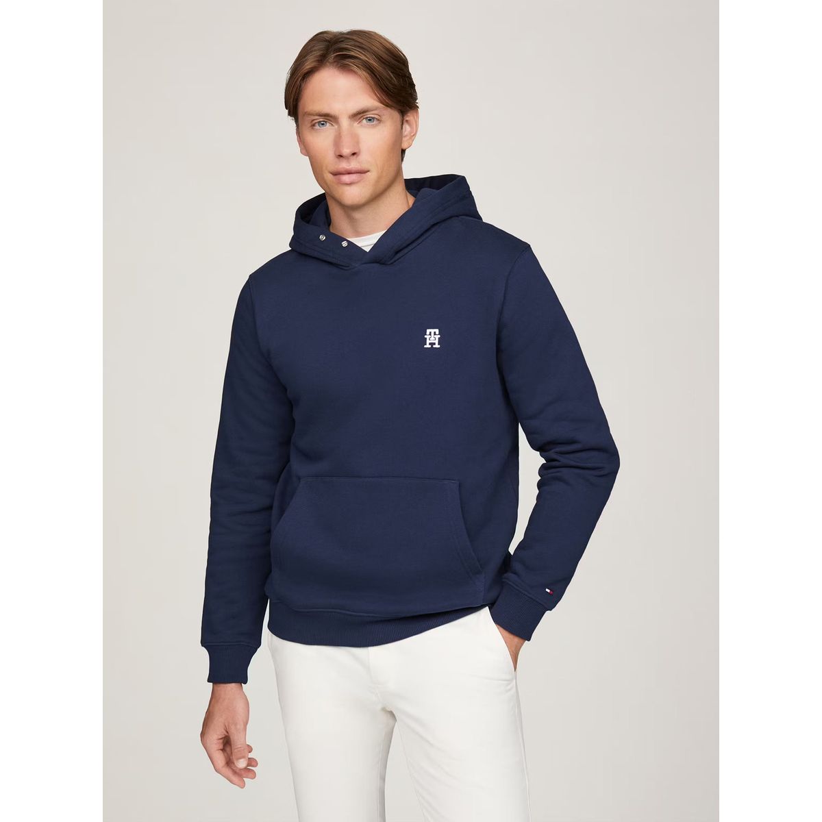 TOMMY HILFIGER - Polerón Hoodie Monograma Th Azul Tommy Hilfiger