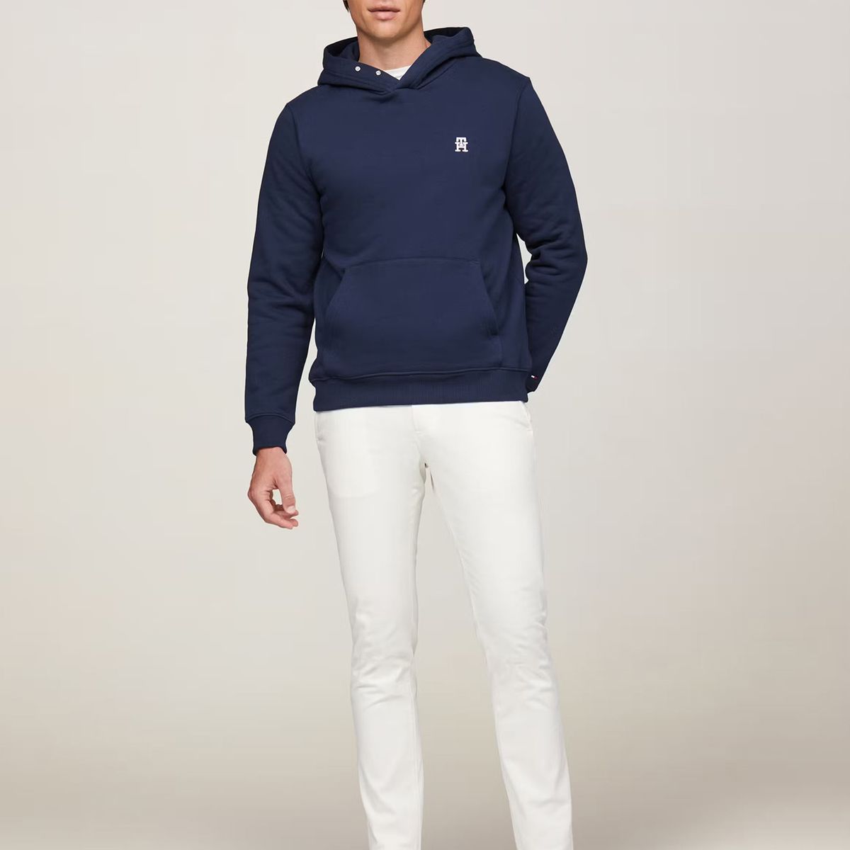 TOMMY HILFIGER - Polerón Hoodie Monograma Th Azul Tommy Hilfiger