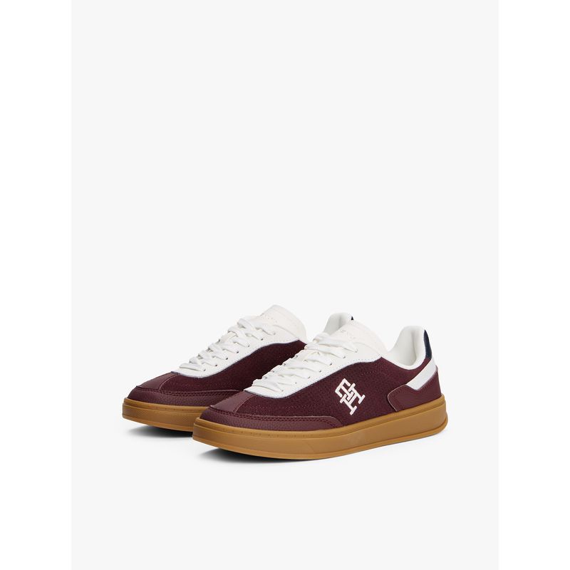 TOMMY HILFIGER - Zapatillas Color Block Monogram Burdeo Tommy Hilfiger