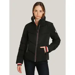 TOMMY HILFIGER - Parka Puffer acolchada/ logo Negro Tommy Hilfiger.