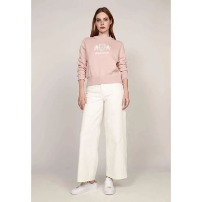 Imagen 2 del producto Sweater C-Neck Con Logo Rosado