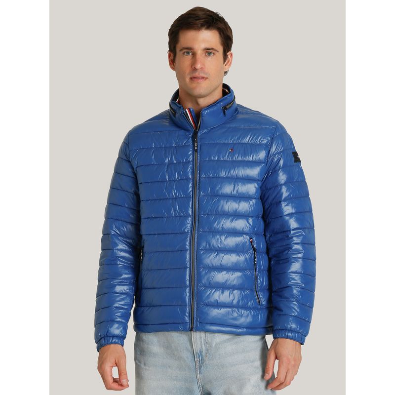 TOMMY HILFIGER - Parka Polished Con Logo Azul Tommy Hilfiger