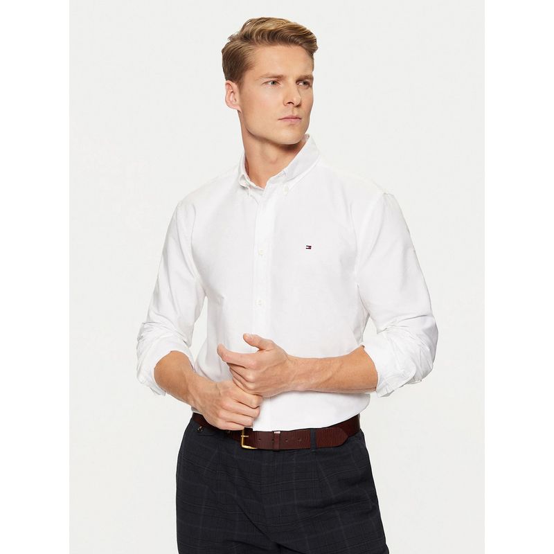 TOMMY HILFIGER - Camisa Oxford Heritage Regular Fit Blanco Tommy Hilfiger