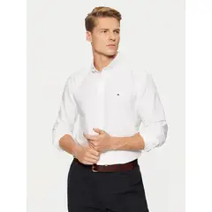 TOMMY HILFIGER - Camisa Oxford Heritage Regular Fit Blanco