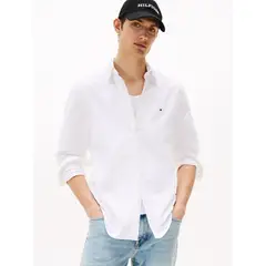 TOMMY HILFIGER - Camisa Oxford Heritage Regular Fit Blanco