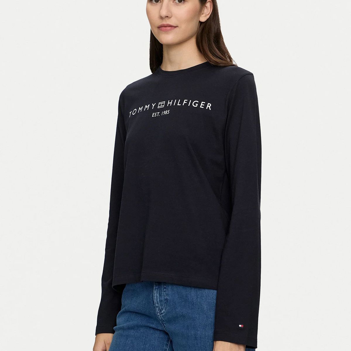 TOMMY HILFIGER - Polera Con Logo Corporate Solid Azul Tommy Hilfiger