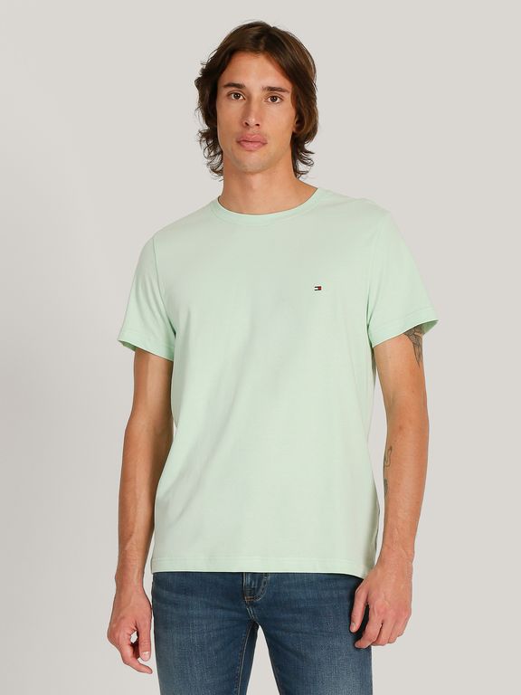 Polera Essential Cotton C-Neck Slim Fit Verde Verde S