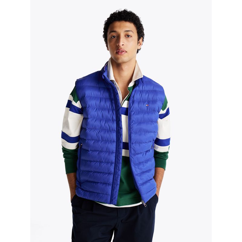 TOMMY HILFIGER - Parka Vest Plegable Repelente Al Agua Azul Tommy Hilfiger