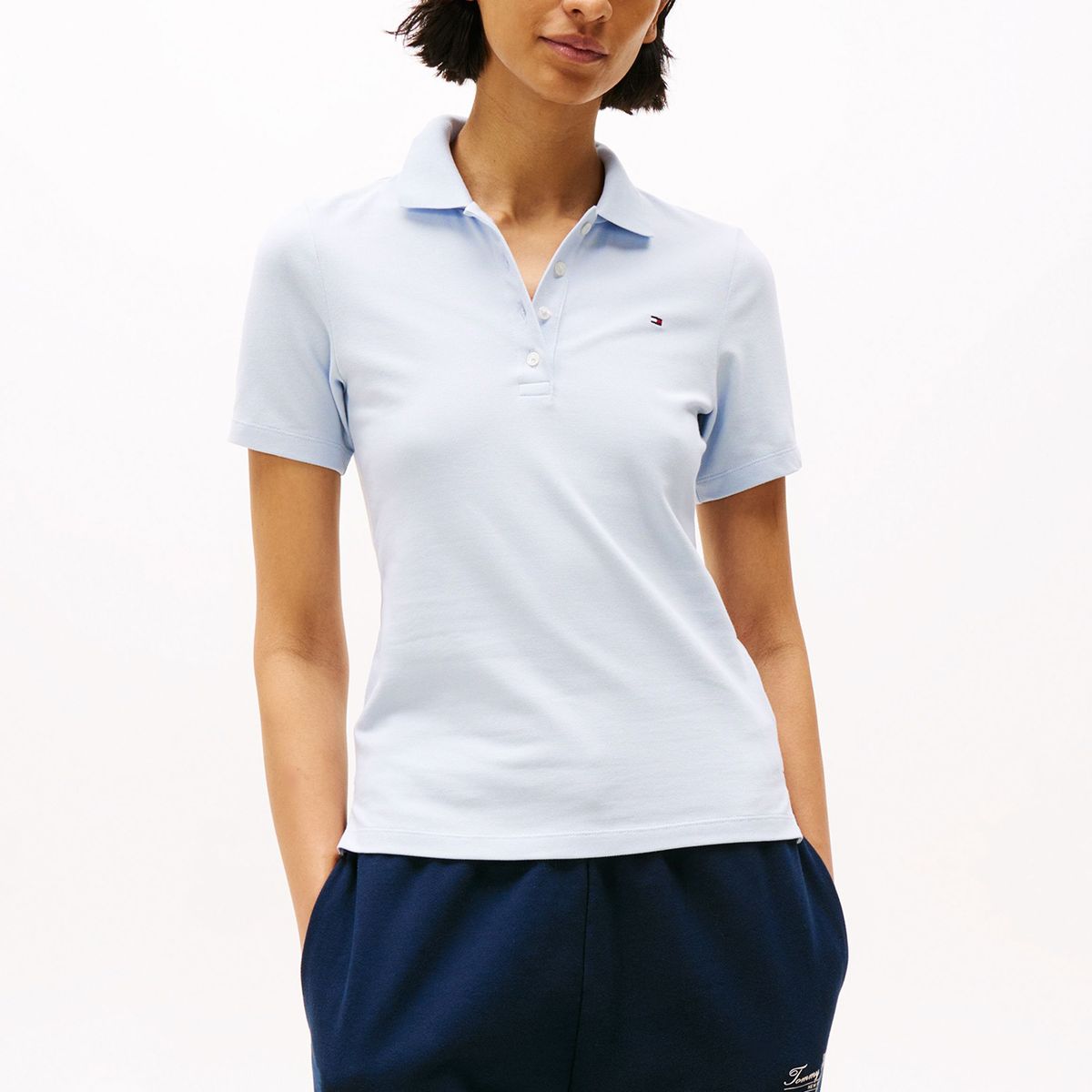 TOMMY HILFIGER - Polo 1985 Collection Slim Fit Celeste Tommy Hilfiger