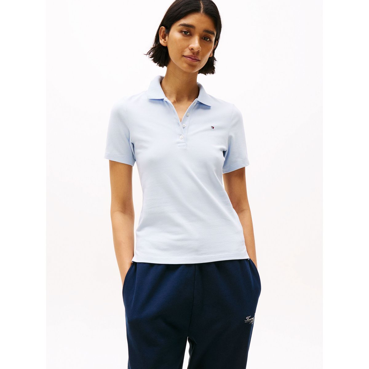 TOMMY HILFIGER - Polo 1985 Collection Slim Fit Celeste Tommy Hilfiger