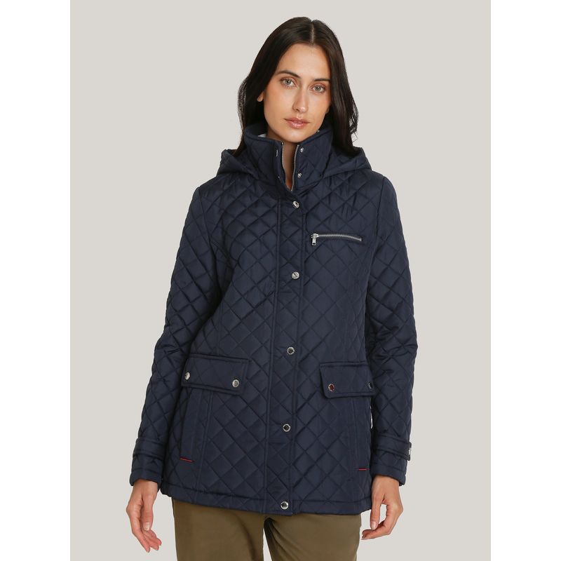TOMMY HILFIGER - Parka Quilted acolchada con cierre Azul Tommy Hilfiger