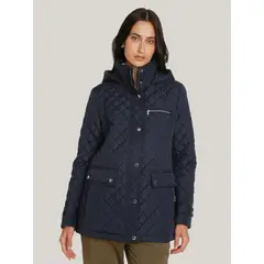 TOMMY HILFIGER - Parka Quilted acolchada con cierre Azul