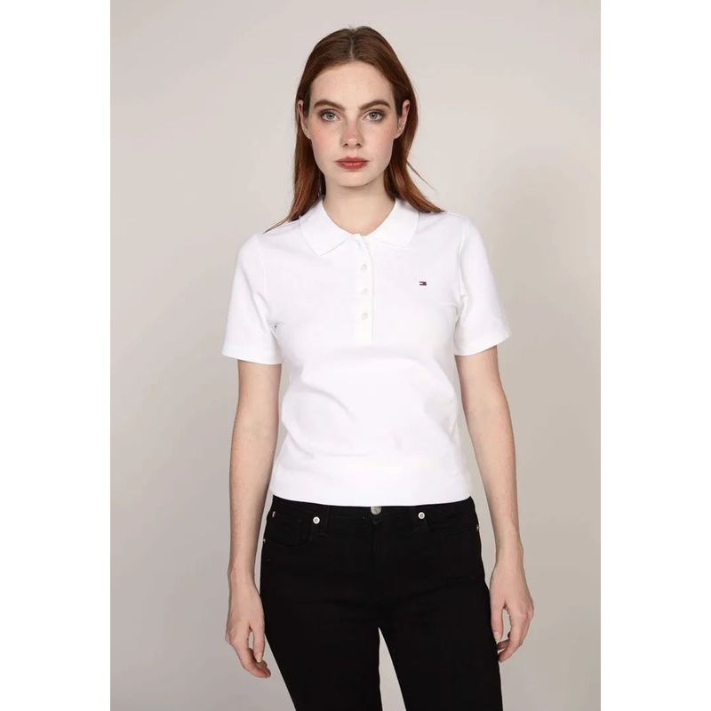 TOMMY HILFIGER - Polo 1985 Collection Slim Fit Blanco Tommy Hilfiger