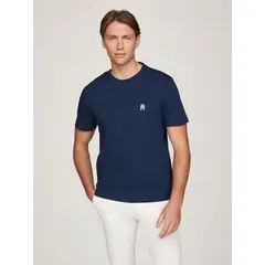 TOMMY HILFIGER - Polera Con Logo Monogram Azul Tommy Hilfiger_.