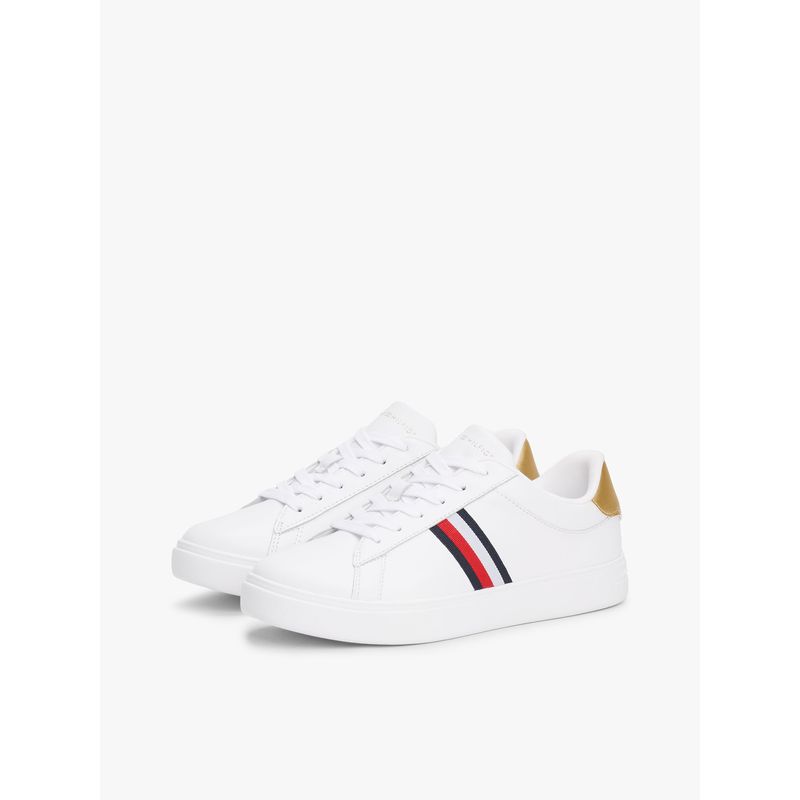 TOMMY HILFIGER - Zapatillas Essential Court De Cuero Blanco Tommy Hilfiger