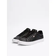 TOMMY HILFIGER - Zapatillas Icon Court Flag De Cuero Negro