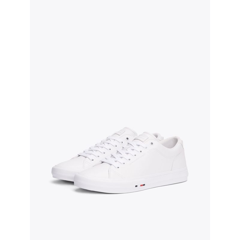 TOMMY HILFIGER - Zapatillas Vulcanizadas Street De Cuero Blanco Tommy Hilfiger