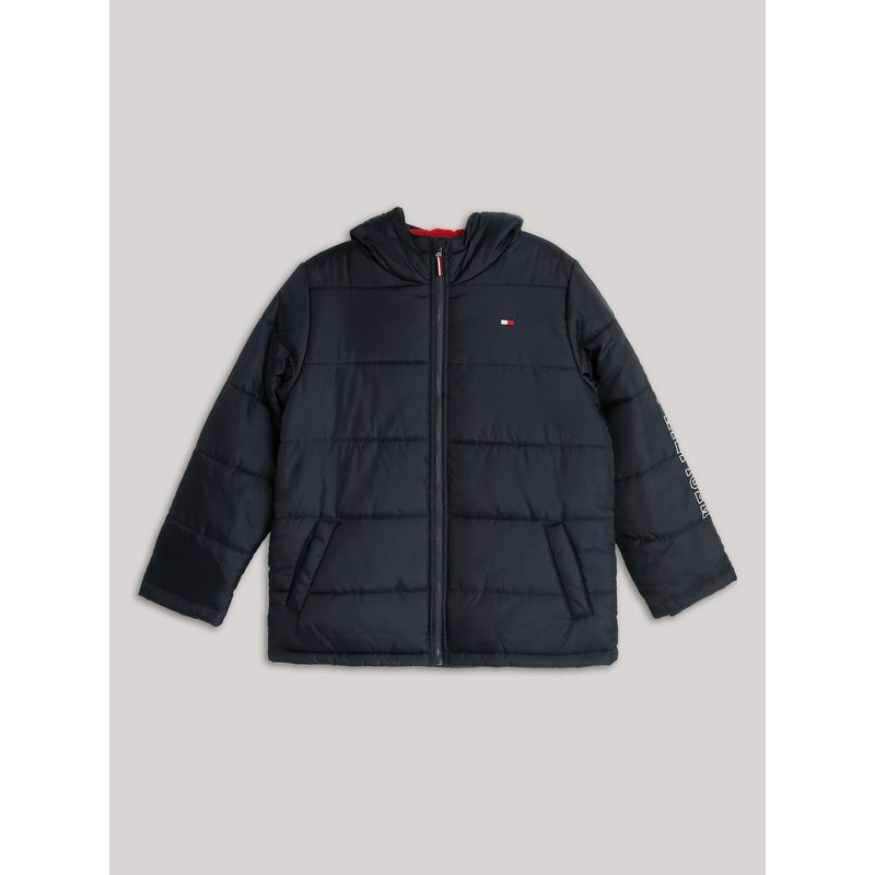 TOMMY HILFIGER - Parka Th Sleeve Logo Puffer Azul Tommy Hilfiger