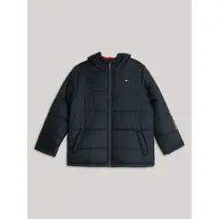 TOMMY HILFIGER - Parka Th Sleeve Logo Puffer Azul