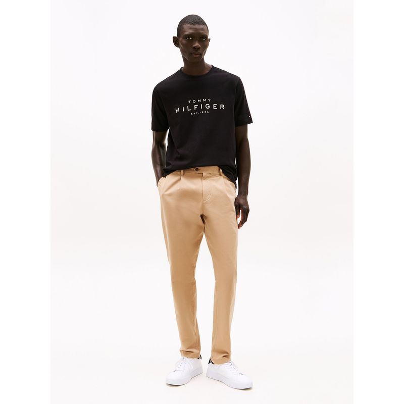 TOMMY HILFIGER - Polera Big Logo Regular Fit Negro Tommy Hilfiger