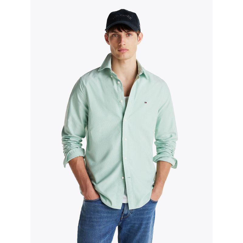 TOMMY HILFIGER - Camisa Oxford Heritage Regular Fit Verde Tommy Hilfiger