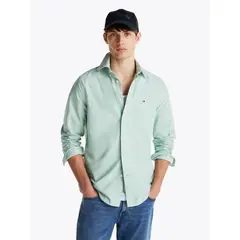 TOMMY HILFIGER - Camisa Oxford Heritage Regular Fit Verde
