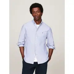 TOMMY HILFIGER - Camisa Oxford Heritage Regular Fit Celeste