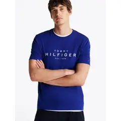 TOMMY HILFIGER - Polera Big Logo Regular Fit Azul