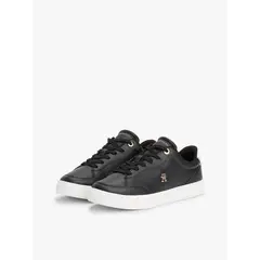 TOMMY HILFIGER - Zapatillas Essential Chic De Cuero Negro