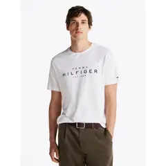 TOMMY HILFIGER - Polera Big Logo Regular Fit Blanco