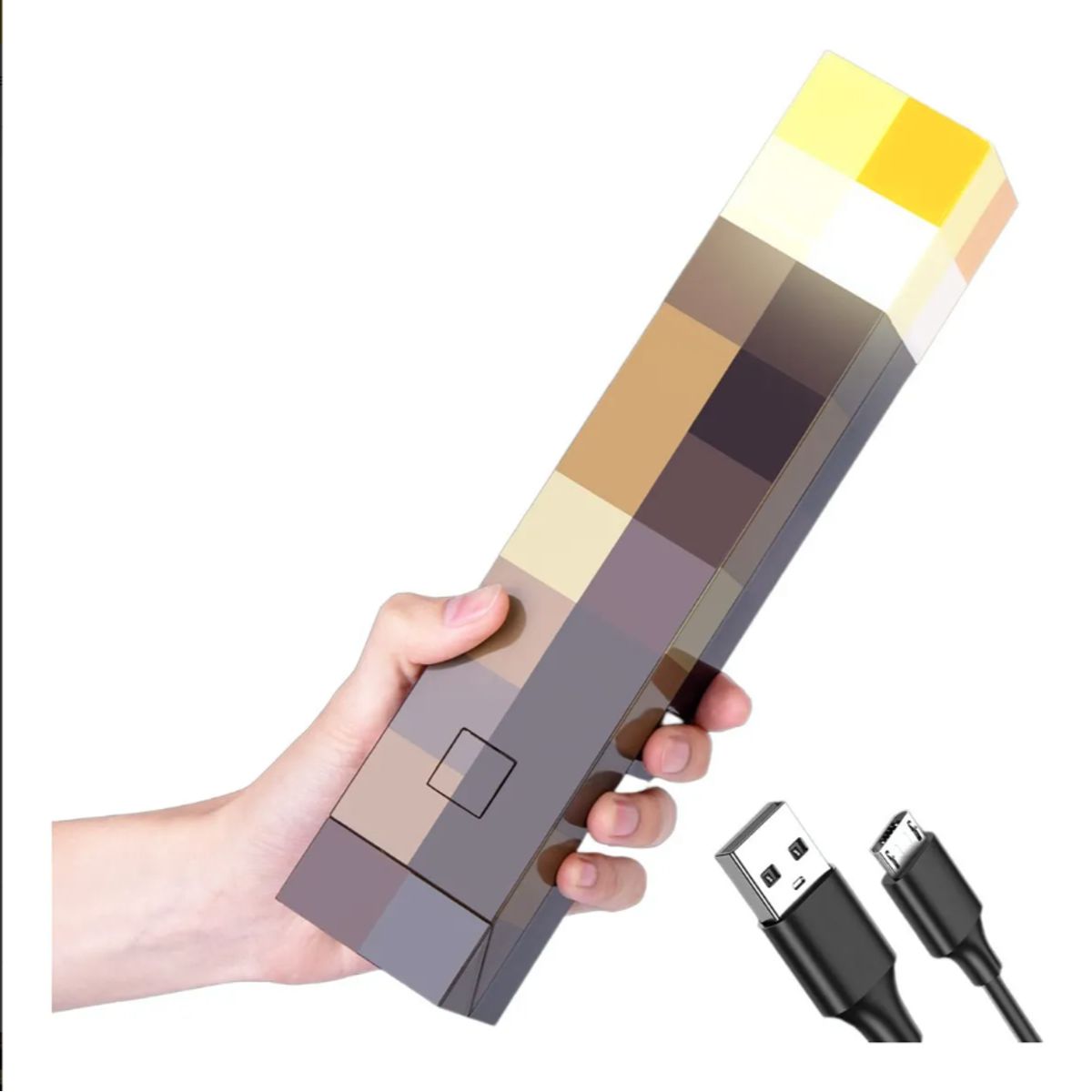 GENERICO - Lámpara Antorcha Minecraft Recargable 4 Colores En 1 Gamer