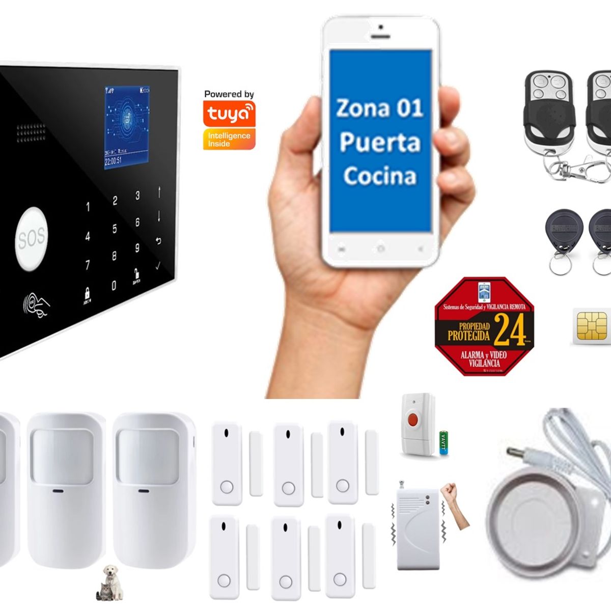 CASA TUYA - Alarma GSM 4gWIFI Google HomeAlexa