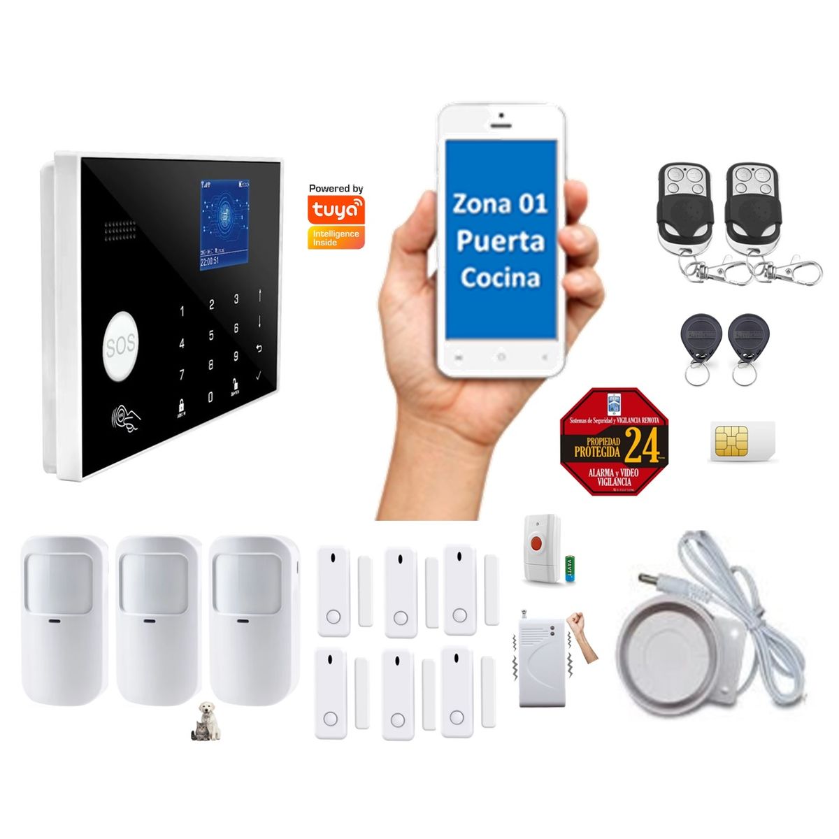 CASA TUYA - Alarma GSM 4gWIFI Google HomeAlexa