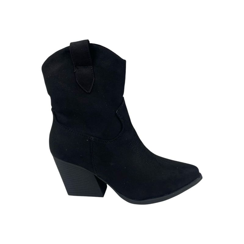 HERIEL - Bota Texana Negra Mujer.