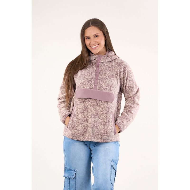 POLEMIC - Poleron polar mujer Procesado medio broche Print  VW8761 Polemic.