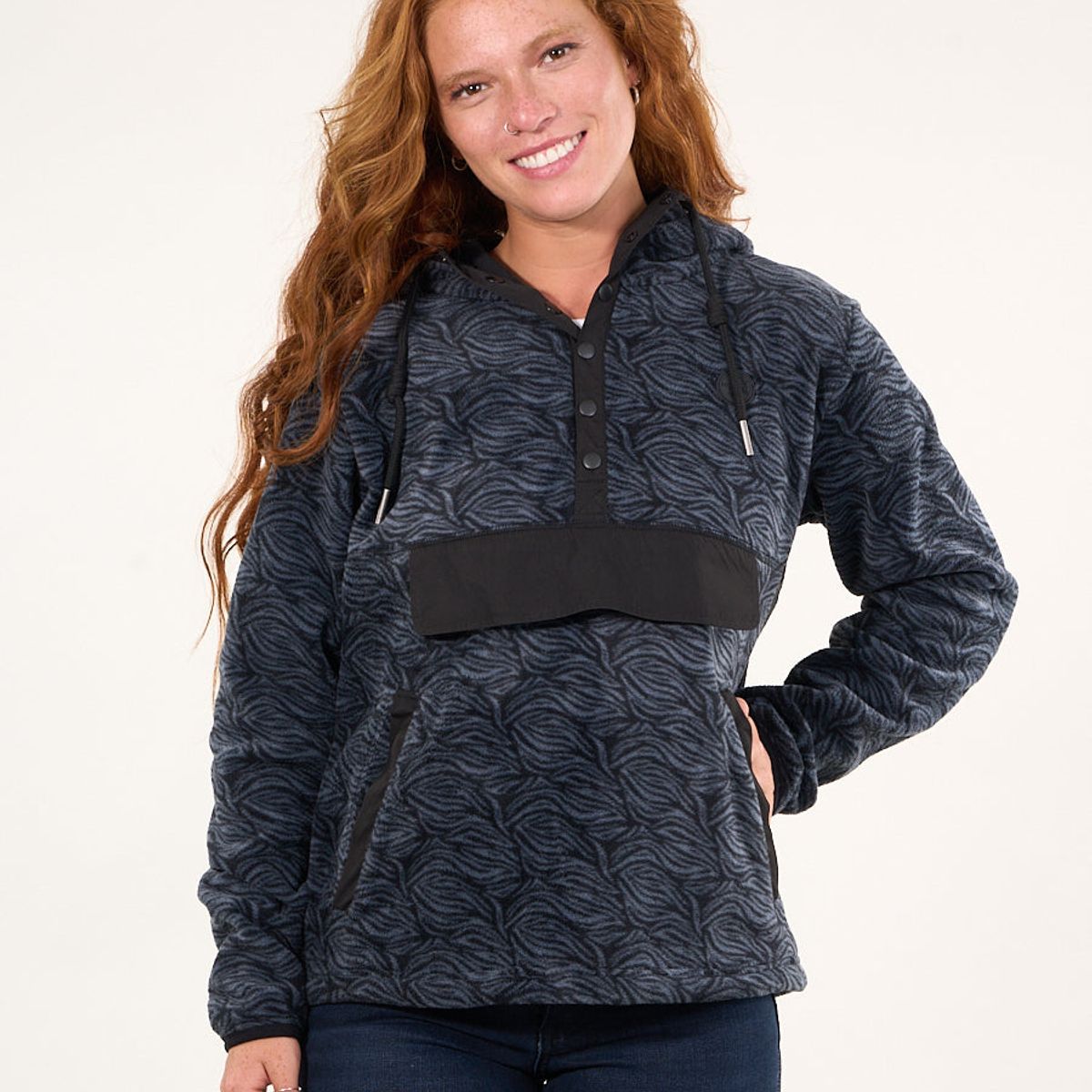 POLEMIC - Poleron polar mujer Procesado medio broche Print  VW8761 Polemic.