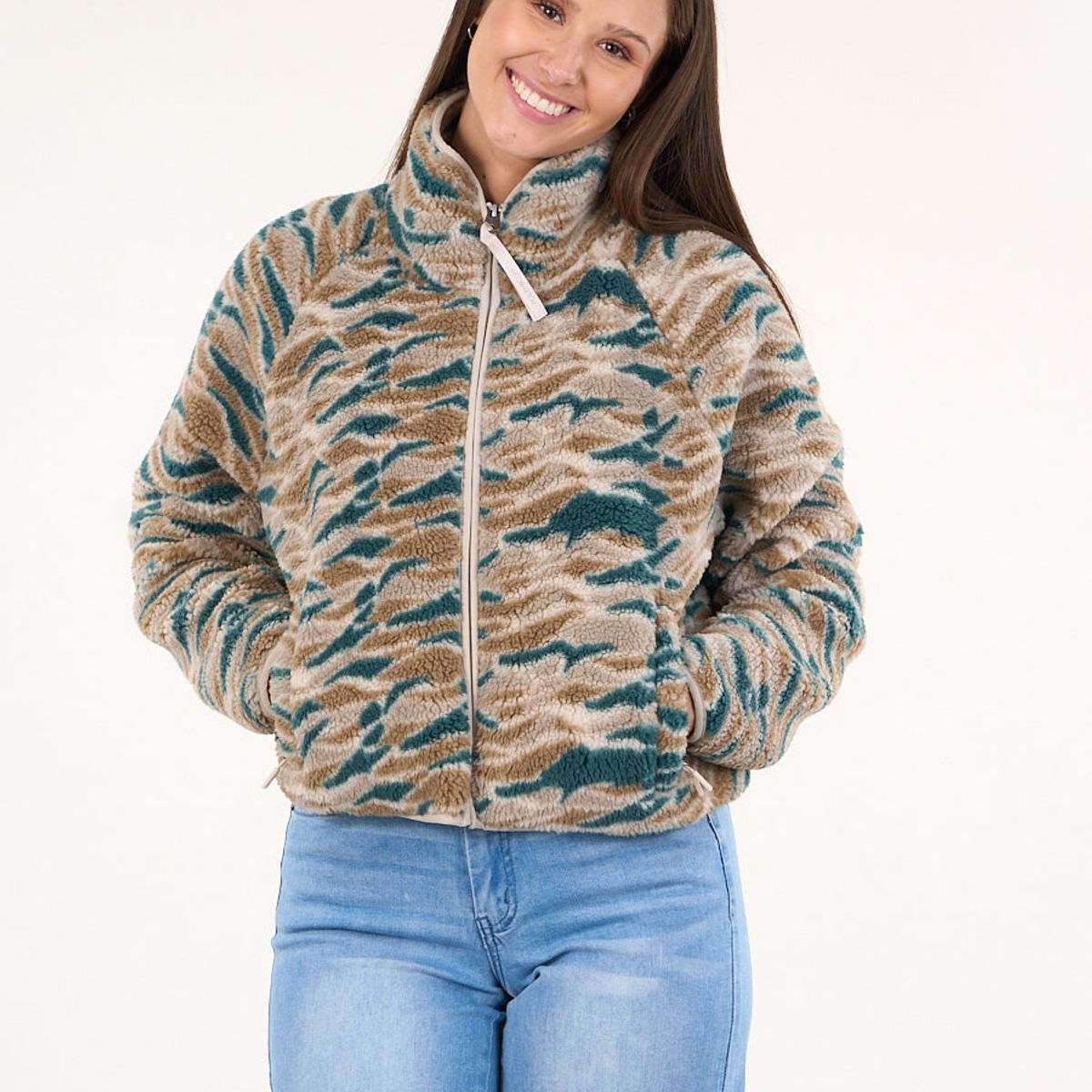 POLEMIC - Poleron Sherpa Full zipper cuello alto  VW8764 Polemic.