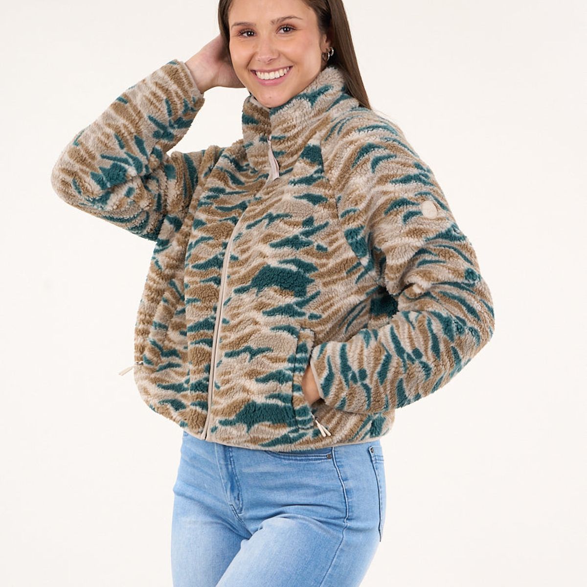 POLEMIC - Poleron Sherpa Full zipper cuello alto  VW8764 Polemic.