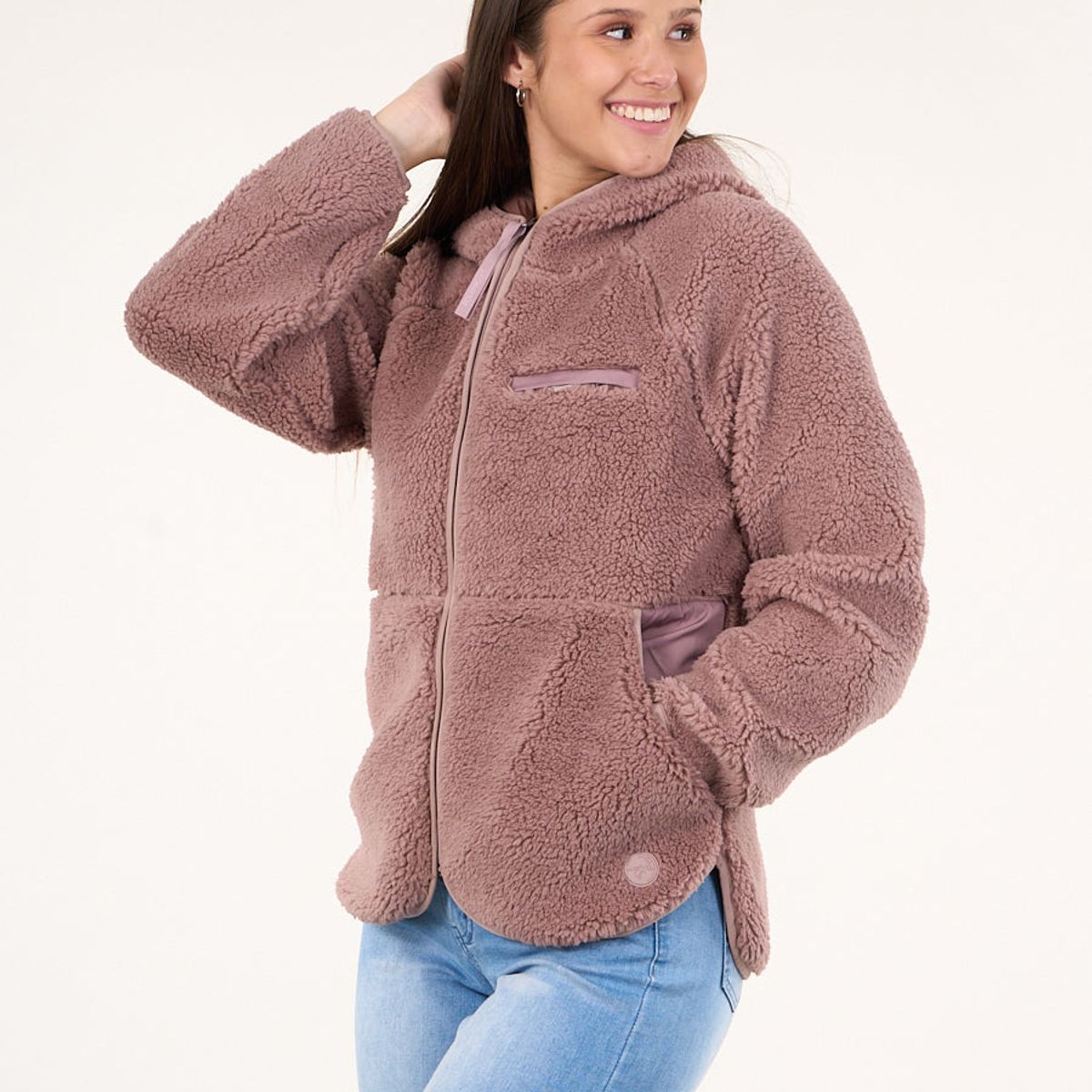 POLEMIC - Poleron Sherpa mujer Full zipper y capucha  VW8765 Polemic