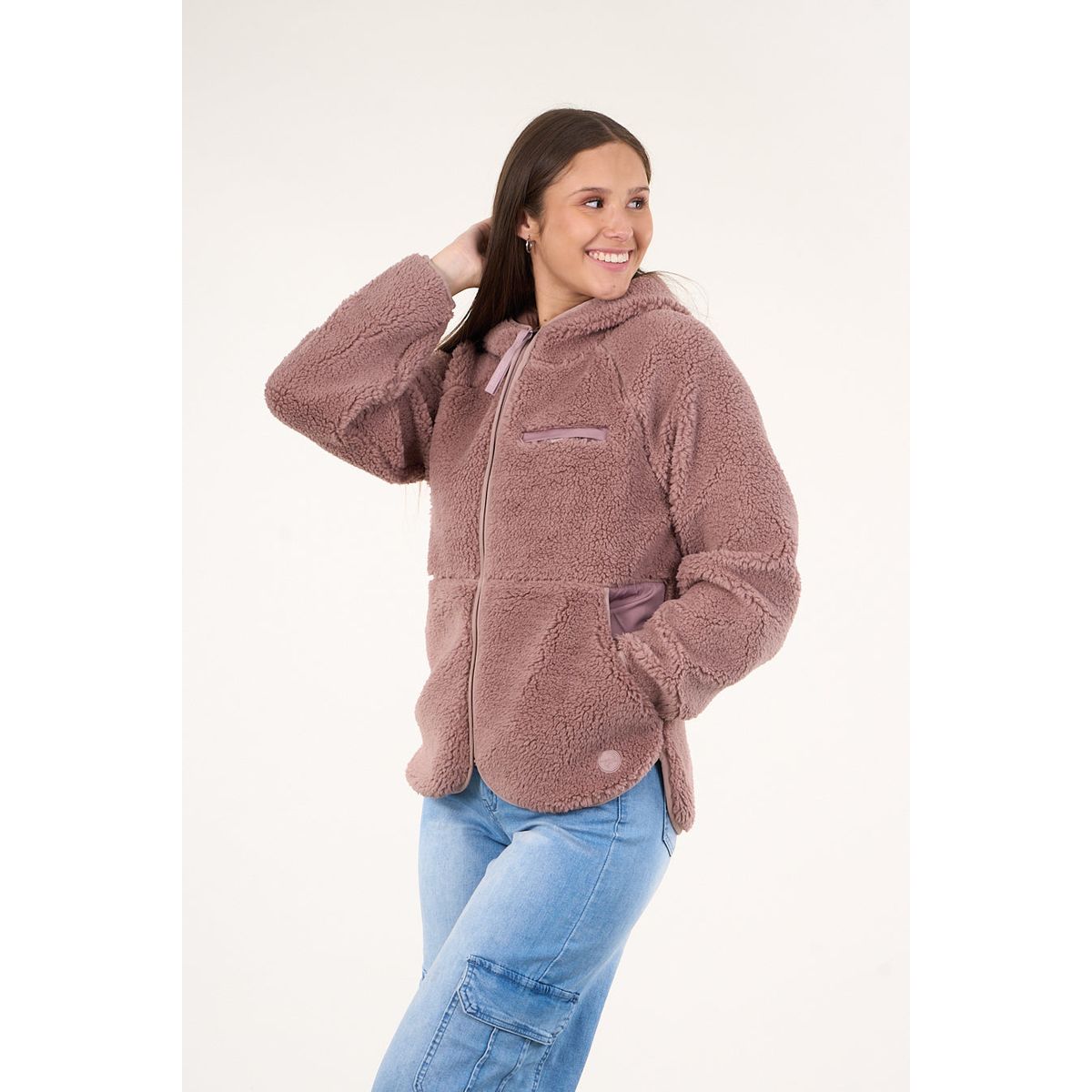 POLEMIC - Poleron Sherpa mujer Full zipper y capucha  VW8765 Polemic