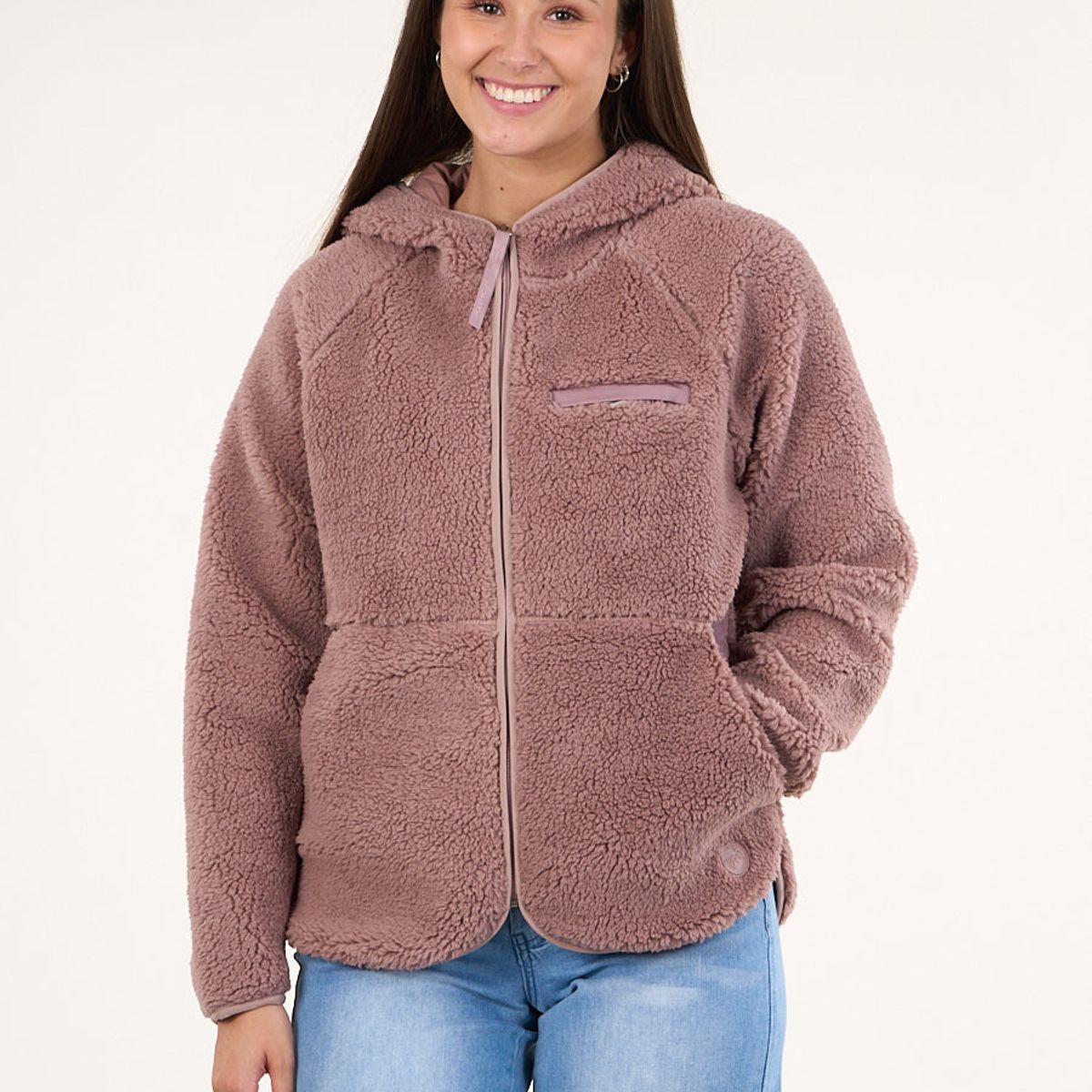 POLEMIC - Poleron Sherpa mujer Full zipper y capucha  VW8765 Polemic