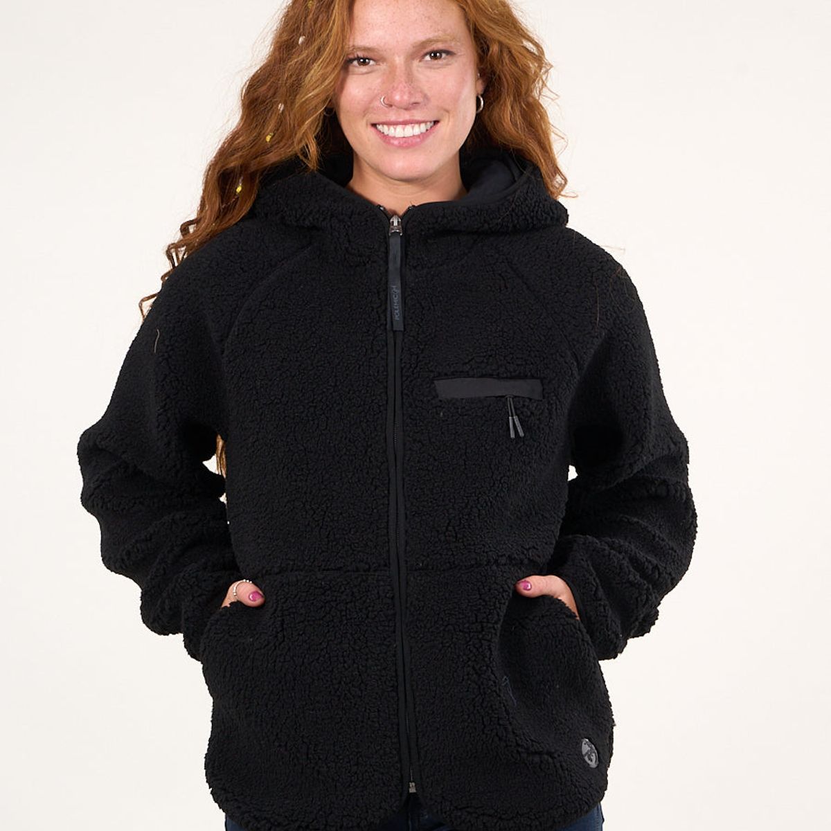 POLEMIC - Poleron Sherpa mujer Full zipper y capucha  VW8765 Polemic