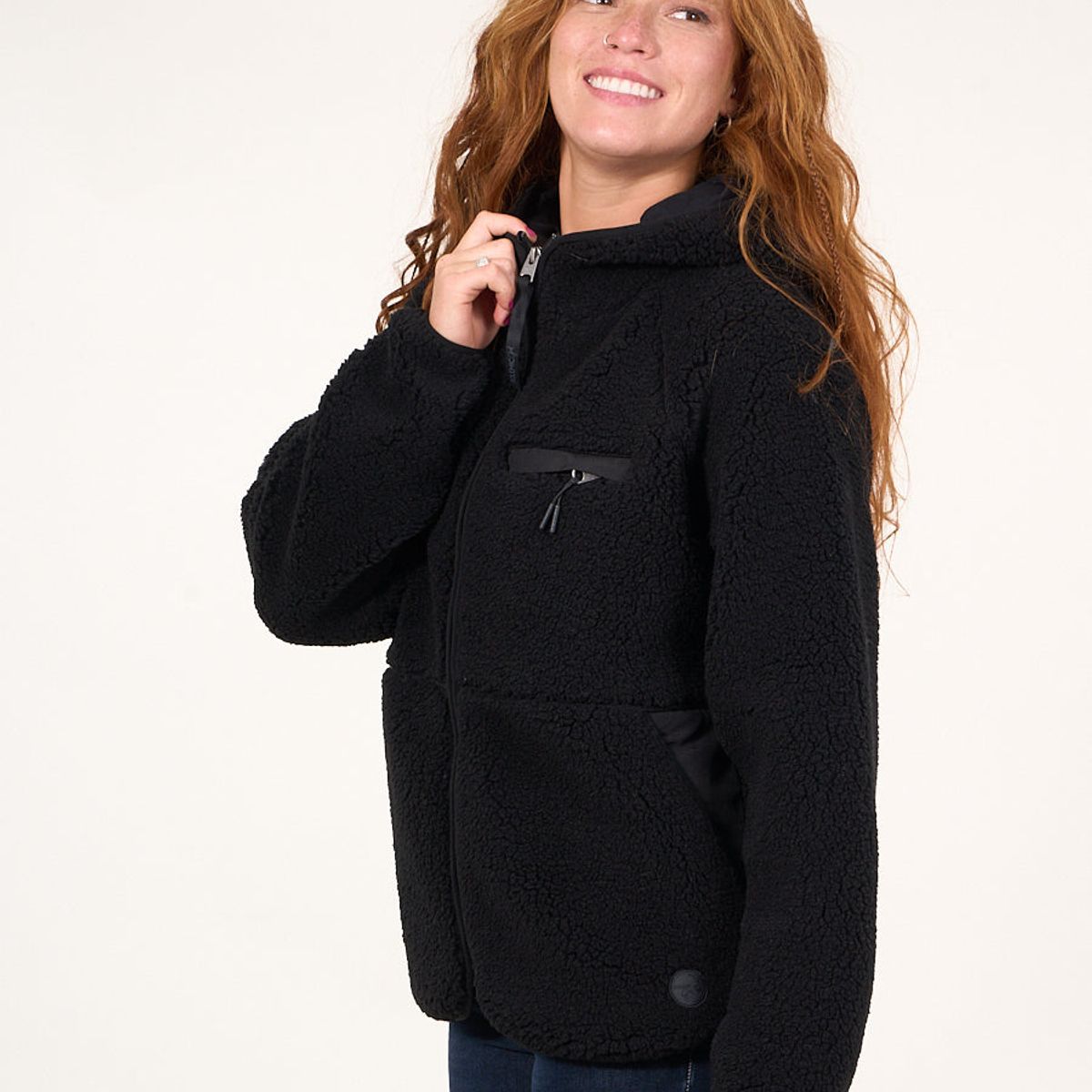 POLEMIC - Poleron Sherpa mujer Full zipper y capucha  VW8765 Polemic