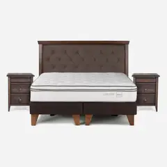 ROSEN - Cama Europea Classique+ 2 Plazas + Muebles Brera